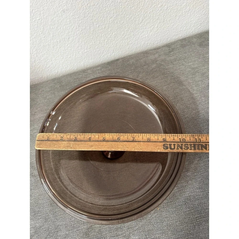 Vintage Corning Pyrex Vision Ware 40 Amber Replacement Lid For 10